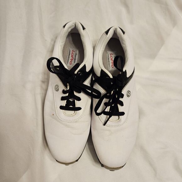 Footjoy LoPro Collection Women's White Soft Spike Golf Shoes Size 9M - Picture 4 of 10